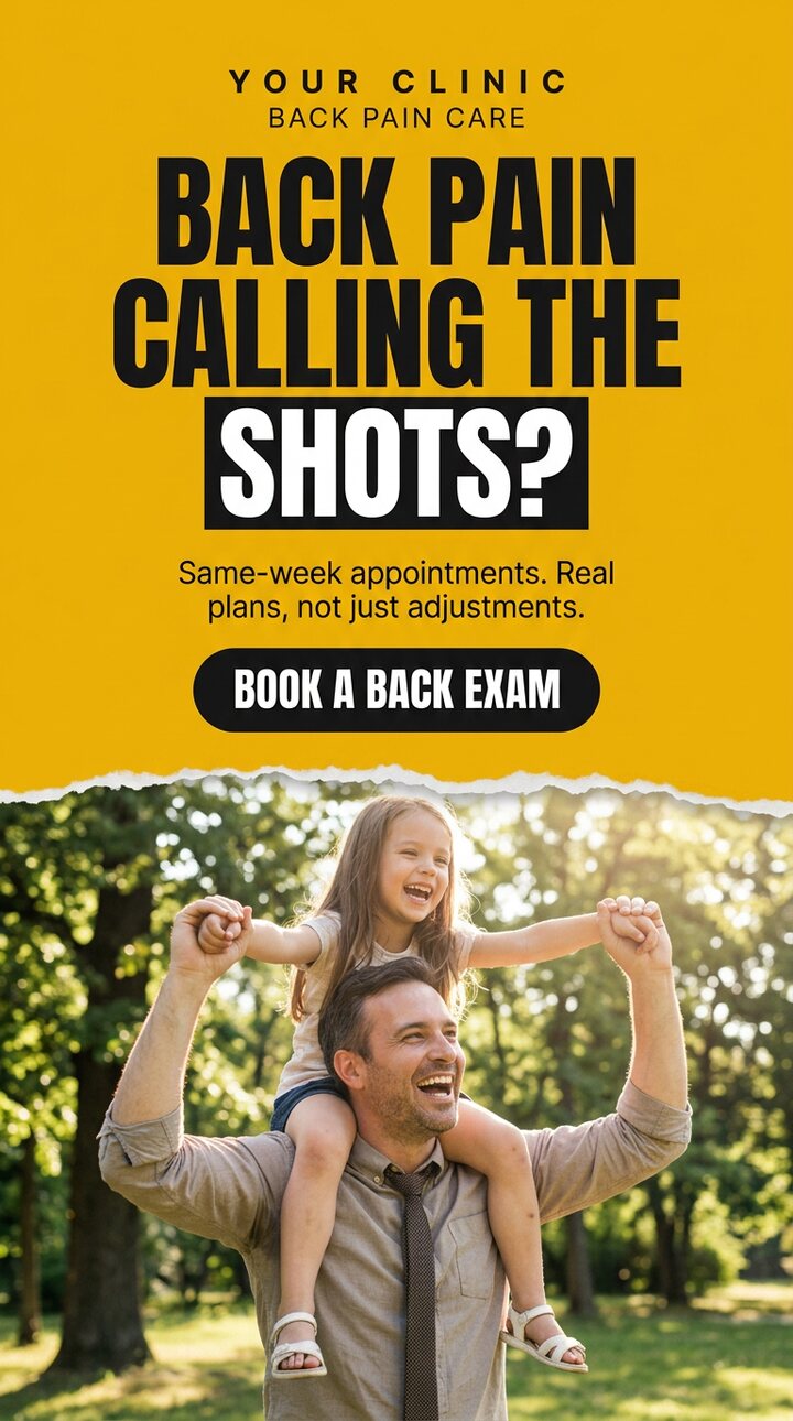 Concept Back pain ad for a sample clinic