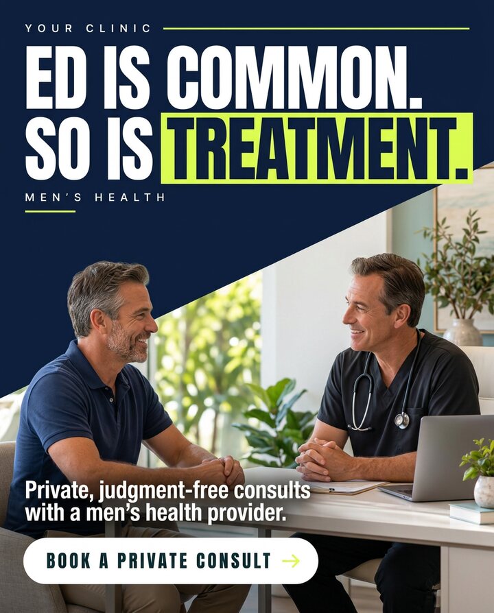 Concept Men’s health ad for a sample clinic