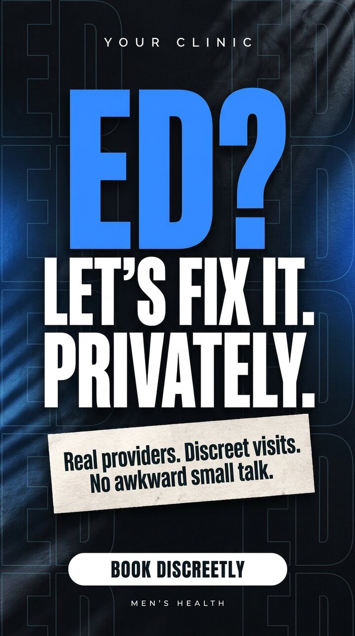 Concept Men’s health ad for a sample clinic