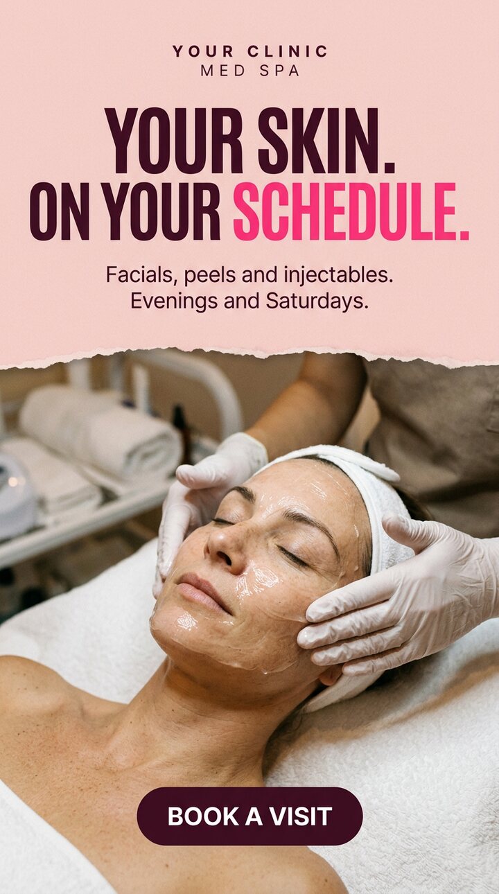 Concept Med spa ad for a sample clinic
