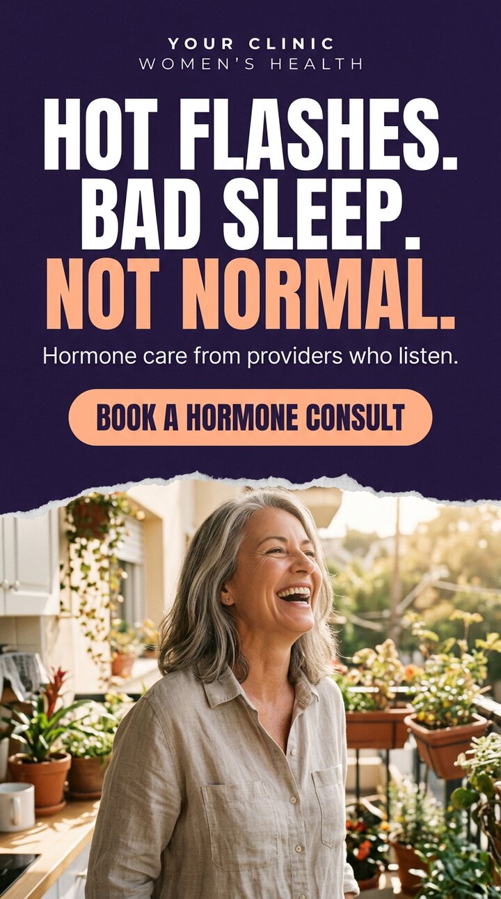 Concept Women’s health ad for a sample clinic